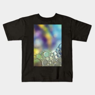 Colorful blurry background, ornament made of soft clear bubbles Kids T-Shirt